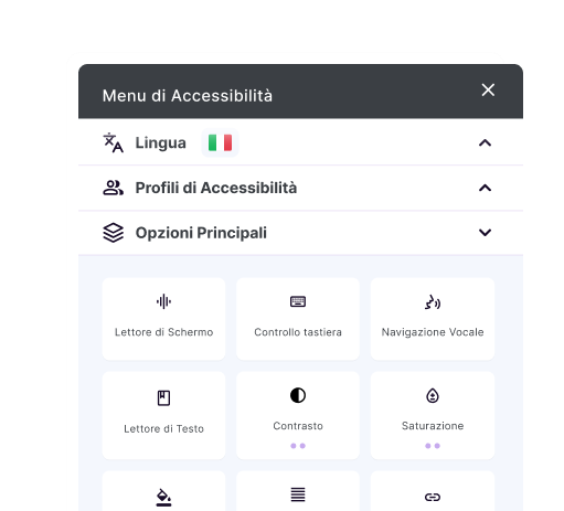 AI-powered Accessibility Widget interface